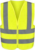 Neiko High Visibility Safety Vest ANSI Class 2, No Pocket, Neon Yellow, Extra-Large (XL)