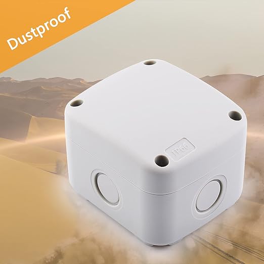 SuperInk White Junction Box ABS Plastic IP66 Waterproof,Dustproof Universal Electrical Boxes Project Enclosure, Fit 20mm Cable Gland for Outdoor Use (86x74x62mm),1PK