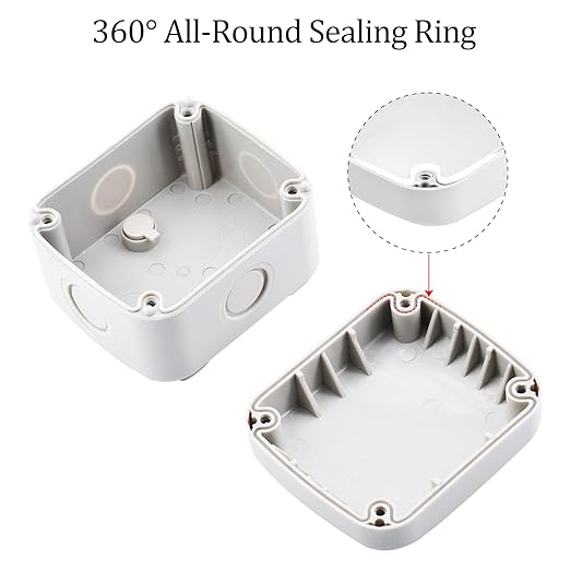 Nineleaf Waterproof Junction Box,IP66 Weatherproof Electrical Project Boxes,3.3X 2.8 x 2.3 inch,Universal PVC/ABS Plastic Project Enclosure Box,White