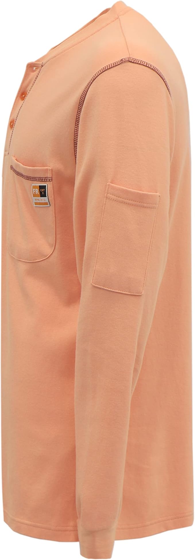 KONRECO FR Shirts for Men Long Sleeve 7oz Cotton Flame Resistant/Fire Retardant CAT2 Henley Shirt