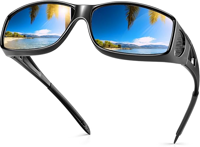 Night Driving Glasses Night Vision Glasses Fit Over Glasses Polarized Anti-Glare UV400 Gift for Men Women