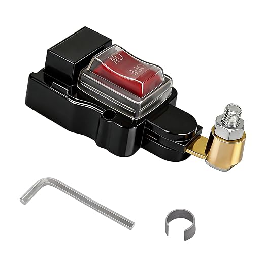 Car Battery Power Cut-Off Switch Breaker, Stable Transmission Pure Copper High Conductivity Disconnect Switch Smart Car Battery Disconnect Switch 12v-24v for Boat Rv Car Truck Supplies