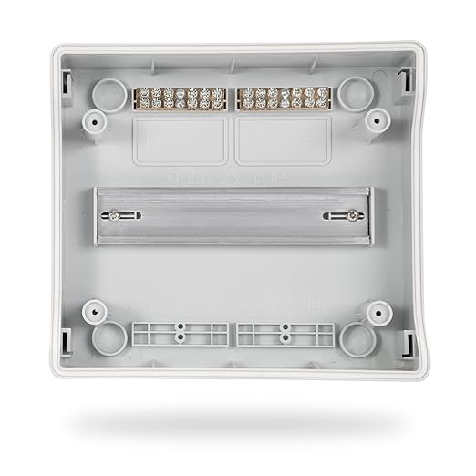 Mollom 9 Way Power Distribution Box with Bus Bars and Din Rail for Miniature Circuit Breaker MCB, Waterproof IP66.Padlock Available for Indoor and Outdoor Use