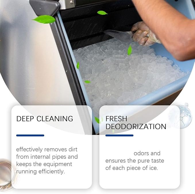 Ice Machine Cleaner Maker Descaler - 12 Clean Tablets for Frigidair e Ice Machine, Helps Remove Hard Water and Mineral Buildup for Great-Tasting Ice