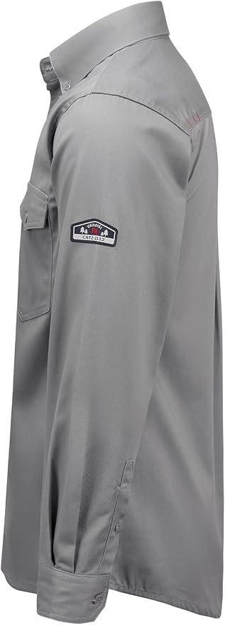 100% Cotton Mens Fr Shirts 7.5oz Flame Resistant Shirts NFPA2112 Men's Fire Retardant Welding Shirts