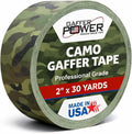 Gaffer Power Army Green Camo Gaffer Tape – Professional Grade, Made in USA, Non-Reflective Matte Cloth Tape, Heavy Duty, Easy Tear, Residue-Free – 2 Inch x 25 Yards