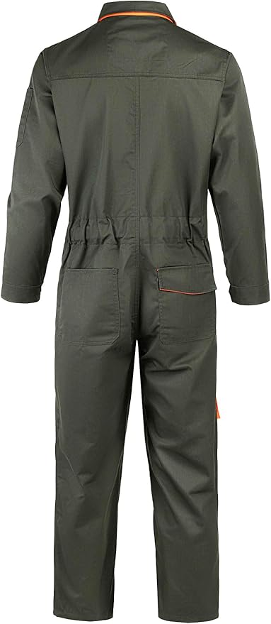 Men's Coveralls Mechanic Work Jumpsuit Multi Pockets Overalls Long Sleeve Workwear Coverall