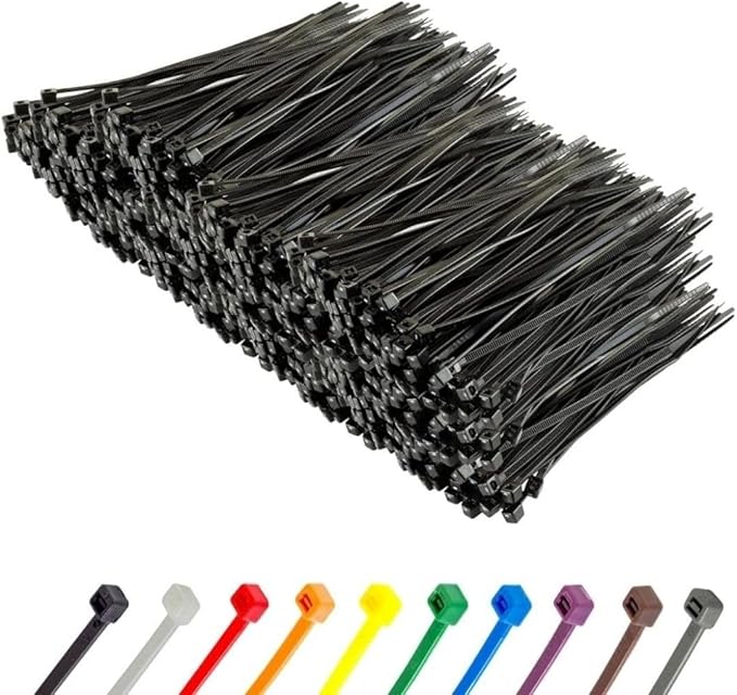 GTSE 4 Inch Black Zip Ties, 5,000 Bulk Pack, 18lb Strength, UV Resistant Small Nylon Cable Ties, Self-Locking 4" Tie Wraps