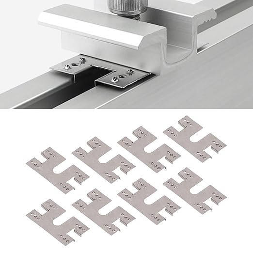 PV Grounding Washer 100pcs Stainless Steel Conductive Gasket Kit for Solar Panel T Slot Rail Mounting System Photovoltaic Grounding Clip
