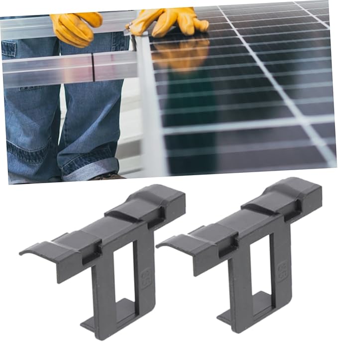12pcs Water Drainage Clips for Photovoltaic Panels Efficient Cleaning for Solar Panel Maintenance Durable Design and Easy Installation