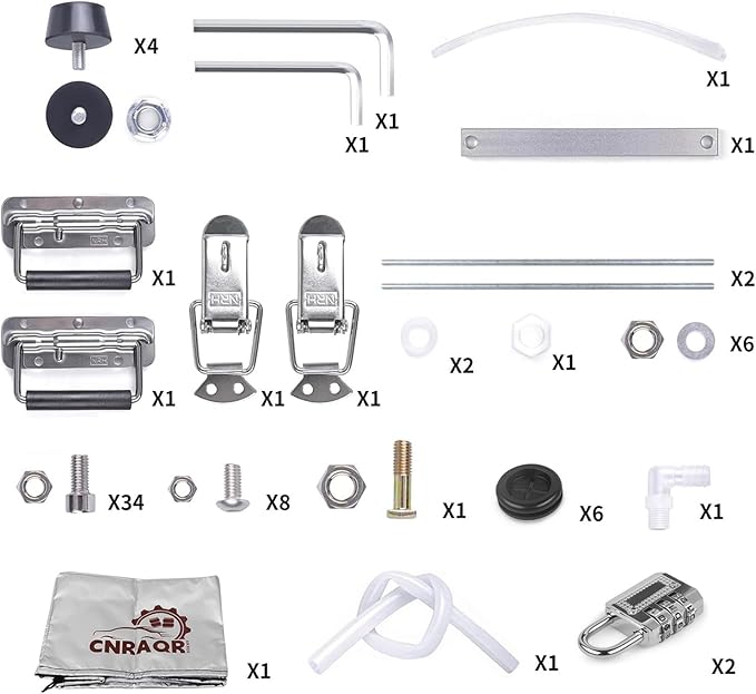 Aluminum Battery Box Relocation Kit Universal RV/Trailer Battery Box Outdoor With Waterproof Cover(Group 27)