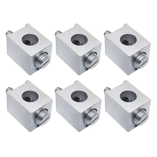 6 Pieces #4-2/0 Neutral Lug Kit Circuit Breaker Ground Lugs Aluminum Grounding Lugs Fit for Electrical Connections