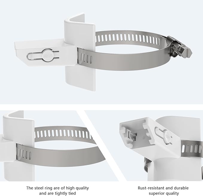 Pole Mounting Bracket for Eufy Security SoloCam S340/SoloCam E30/E42, Solar Panel Security Camera (1Pack,White)