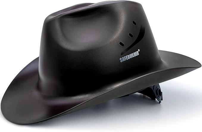 Cowboy Style Hard Hat Class C Safety Helmet Vented Full Brim Hard Hats Work Safety Helmet for Men and Women Outdoor,Industrial,Construction Head Protection- ANSI Approved