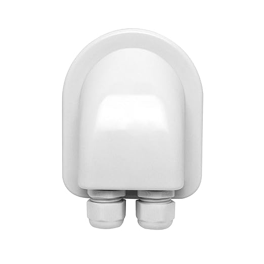 QWORK 2 Pcs IP68 Waterproof ABS Solar Double Cable Entry Gland-Weather Resistant Dual Cable Entry Housing for Solar Panels of RV, Caravan and Marine, White