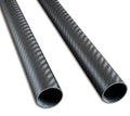 2pcs 25mm Carbon Fiber Tube 25mmx23mmx500mm,500MM Length,3K Roll Wrapped Twill Matte Finish
