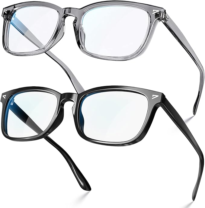 VISOONE Blue Light Blocking Glasses Square with Anti Computer Glare for Gaming Women and Men MONTANA