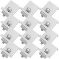 12pcs Solar Panel Rack Clips Metal Bracket Clips for Solar Panel Installation Easy to Install Suitable for Outdoor Use Earth Clamp