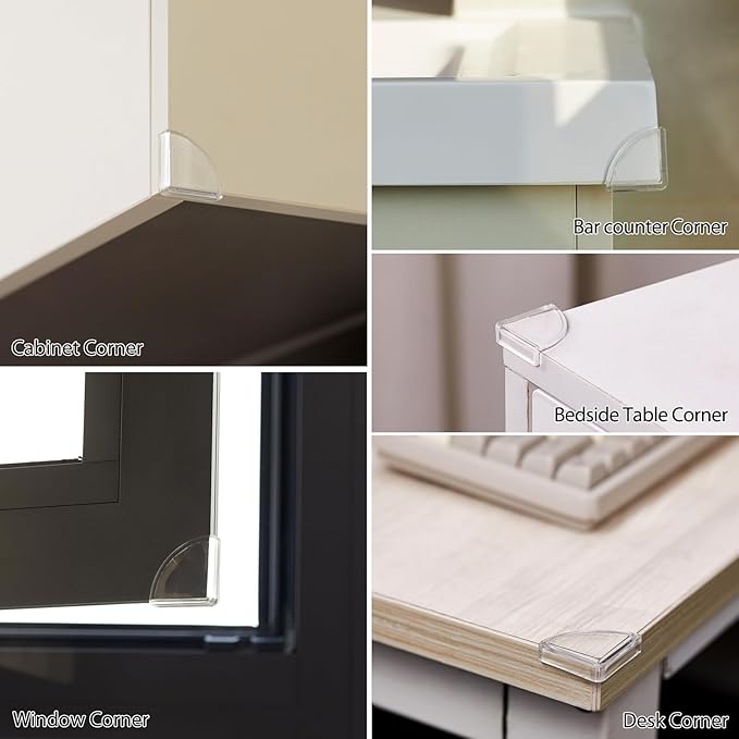 8pcs,Table Corner Protector, Corner Protector to Cover Sharp Furniture, Clear Furniture Corner Guards & Edge Safe Anti-Collision Bumpers, Suitable for Table Corner Cabinet Corner Window Corner