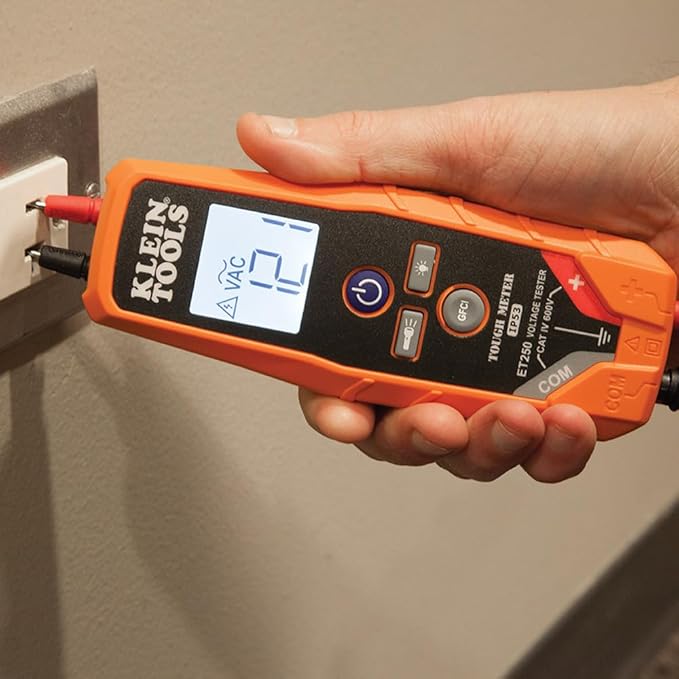 Klein Tools ET250 Voltage Meter, AC/DC Tester, Digital Multimeter, Low Voltage Tester with Batteries