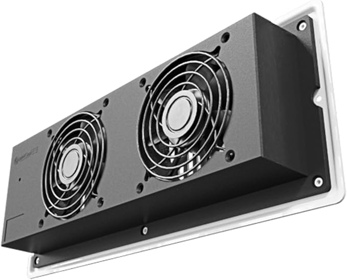 Quietcool Register Booster Fan for 4" x 12" Registers - Smart App Control - Quiet Vent Fan with Auto Thermostat - 10 Speeds