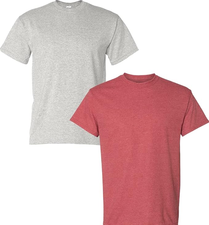 Gildan Unisex Adult DryBlend Workwear T-Shirts with Pocket, 2-Pack