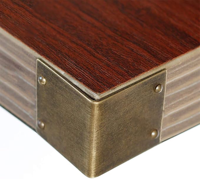8Pcs Pure Brass 90 Degree Right Angle Corner Protector Corner Braces Camphorwood Box Corner Code Antique Edge Cover - Side Length: 1.2"