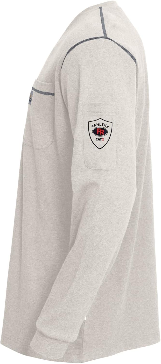 FR Shirts for Men CAT2/HRC2 Flame Resistant Shirts 6.5oz Light Weight Long Sleeve Fire Retardant Shirts