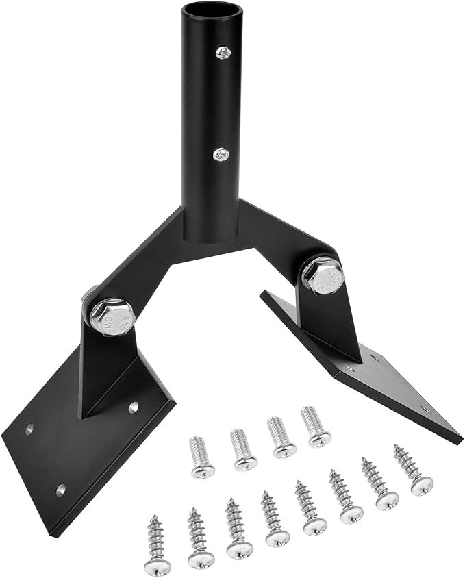 Garden Weathervane Steel Roof Mount with Hardware,Adjustable Weather Vanes Mount for Roofs