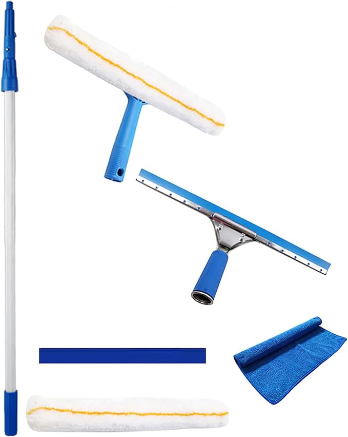 Extendable Water Fed Solar Panel Cleaner, 10.8M Solar Panel Cleaning Equipment, 55Cm Water Fed Telescopic Brush for Cleaning Photovoltaic and Solar Panels Black,C,1.2m,1.2m
