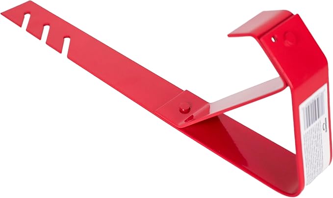 Guardian 2504 Fixed Heavy Duty Roofing Bracket for Use with 12/12 Pitch Roofs 6 Inch by 45 Degree Fixed Angle Platform Powder Coated Red OSHA Compliant