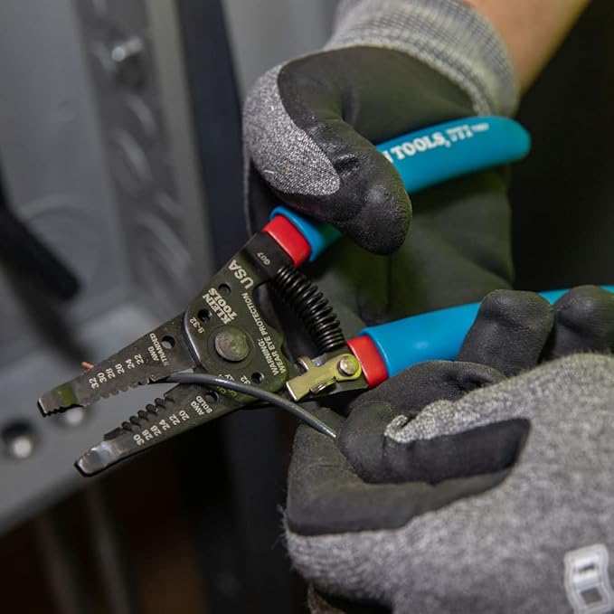 Klein Tools 11057 Wire Cutter/Stripper, Made in USA, Heavy Duty Cutter for 20-30 AWG Solid and 22-32 AWG Stranded Wire