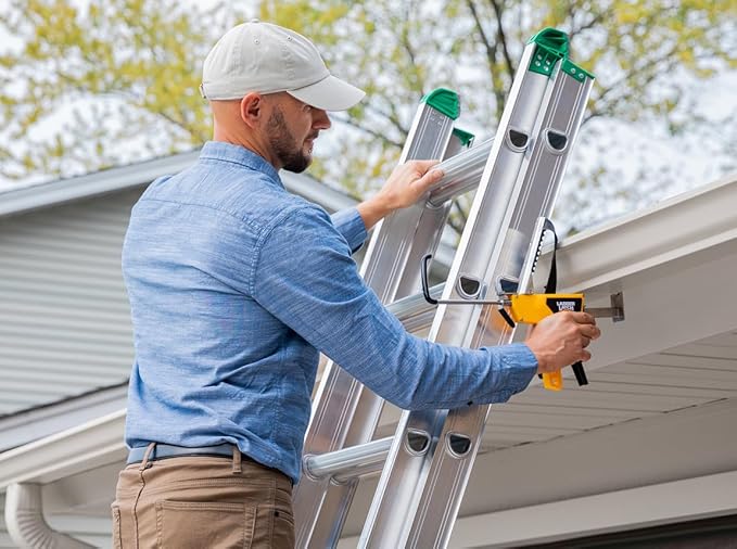 Ladder Safety Device - Lightweight, Installs in Seconds with One Hand