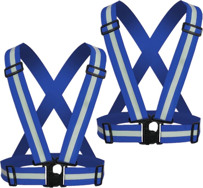 Reflective Vest, High Visibility Safety Vest Straps Reflective Gear for Night Running Walking Cycling for Men Women Kids