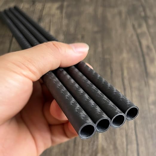 4pcs Carbon Fiber Tube 10x8x500mm,6~50mm Available, 3K roll Wrapped Twill Matte Finish.