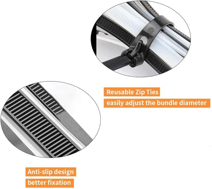 Releasable Reusable Zip Ties 100 Pack 12 Inch Heavy Duty Zip Tie Thick Black Cable Ties Reusable 80lb Indoor Outdoor Multi-Purpose No Slip Off