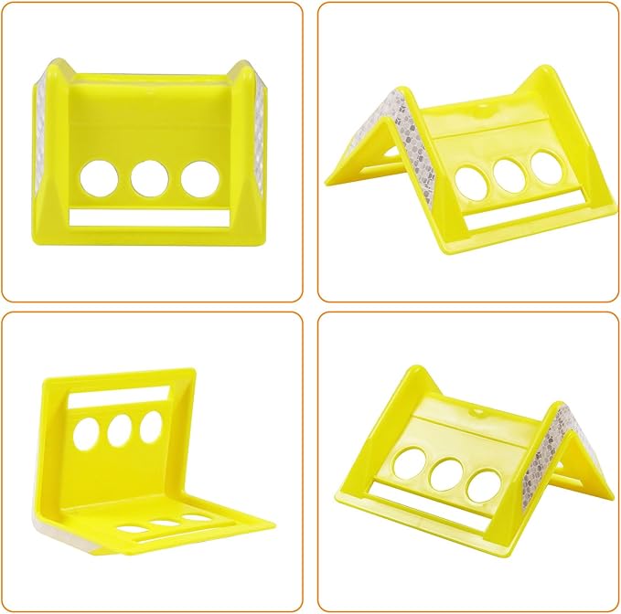 24Pack Flatbed Strap Protector Corner Edge Protector Plastic Yellow for Cargo Loads Box Truck Equipment Webbing to Protect Cargo