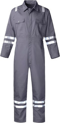 Men's Work Coverall High Visibility Overalls Mechanics Coveralls Workwear Jumpsuit with Multi Pockets