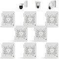 【Compatible with PTZ Cameras】 Security Camera Junction Box, Outdoor IP65 Waterproof CCTV Mounting Bracket, ABS Plastic Cable Concealment Box(8 Pack)
