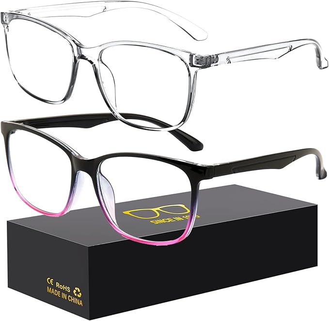 Blue-Light Blocking Glasses Computer Reading/Gaming/TV/Phones Glasses Fashion Anti Eyestrain Glasses for Women Men