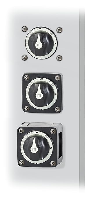 Blue Sea Systems Mini Dual Circuit Battery Switch, Black, 6010200 m‑Series