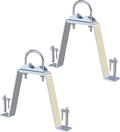 2 PCS Antenna Wall Mount with U-Bolts for 1"-2" OD Poles, Stainless Steel Double Antenna Mast Clamp Heavy Duty Mounting Kit for Antenna, Lamps, Pipes