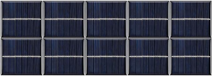 SUNYIMA 10Pcs 3V 120mA Micro Solar Panels Cells DIY Solar Epoxy Plate Electric Toy Materials Photovoltaic Cells Charger 60mmx55mm/2.36"x2.16"