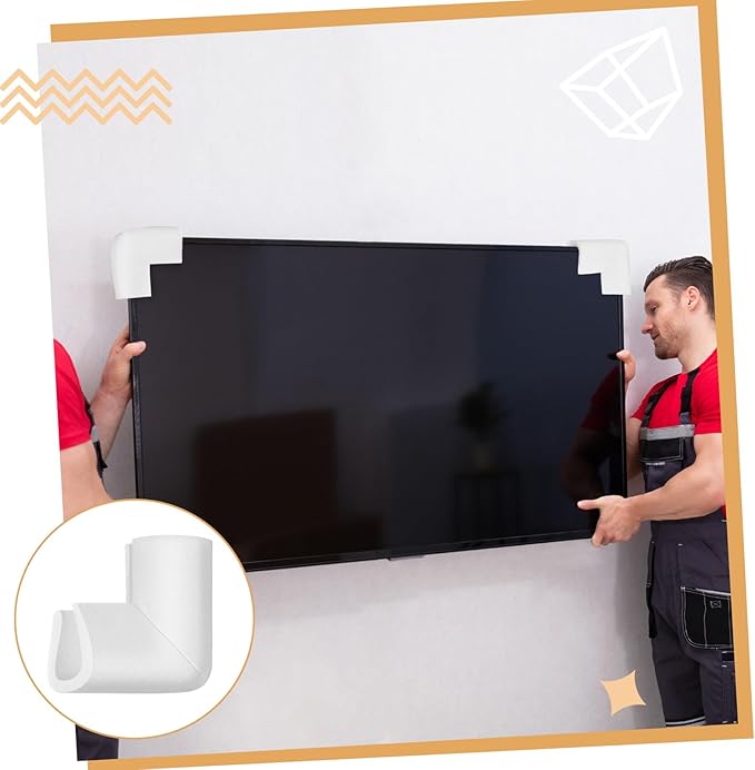Frienda 12 Pcs Foam Corner Protectors for Moving Mirror TV Box Frame Edge Protection Corners for Pictures Photo Shipping Packaging Holiday Gift Wrapping
