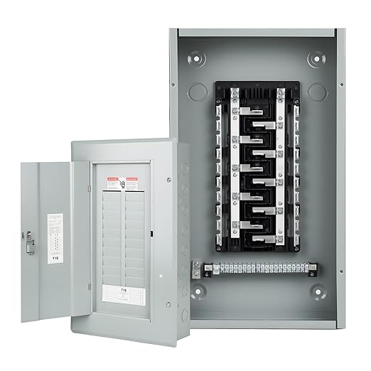 THQL Circuit Breaker Panels,20-Space, 125A Circuit Breaker Distribution Box, 120V/240V Circuit Breaker Electrical Enclosure,Indoor Main Lug Load Center