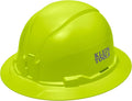 Klein Tools Hard Hat, Non-Vented Full Brim Style, Padded, Self-Wicking Odor-Resistant Sweatband, Tested up to 20kV