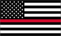 Firefighter Thin Red Line Flag Sticker Vinyl Decal for Car Truck Window Bumper Sticker Support for Firemen Fire Department (3x5 Inch)