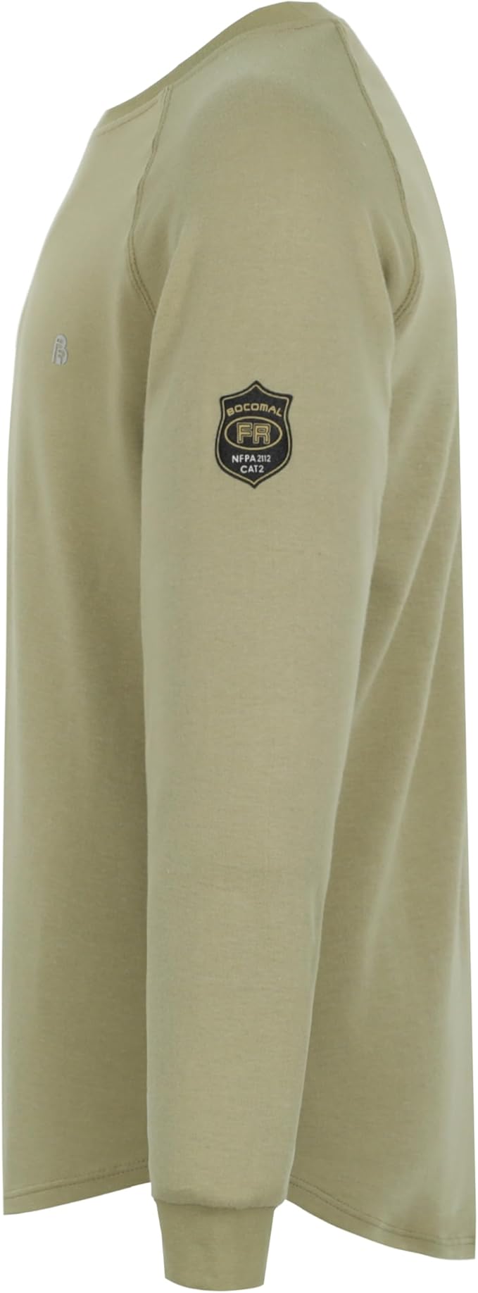 BOCOMAL FR Shirt 7oz Heavyweight Flame Resistant Shirts for Men Fire Retardant Long Sleeve Crew Work Shirts CAT2