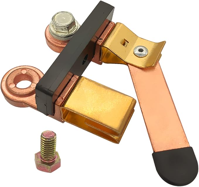 Ampper Side Post Battery Disconnect Switch 12V 24V, Knife Blade Battery Switch Disconnect Power Cut Shut Off for Car Boat RV ATV (with Long Bolt)