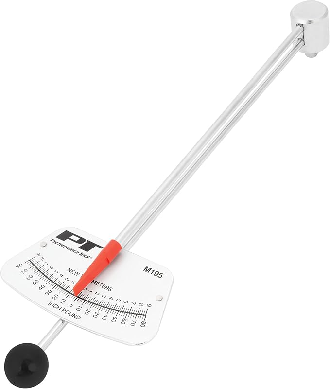 Performance Tool M195 1/4-Inch Drive Torque Beam Wrench - 0-80 inch/lbs | Ball Handle | Accurate Torque Measurement